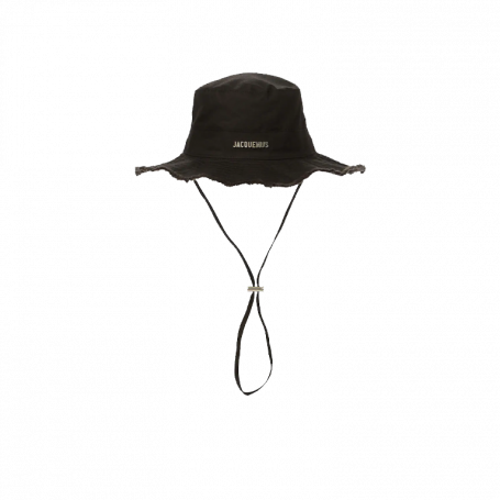 Jacquemus Le Bob Artichaut Large Brim Bucket Hat Black