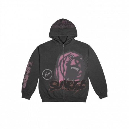 Travis Scott Cactus Jack For Fragment Sunrise Zip Up Hoodie Black