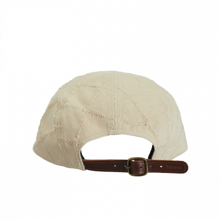 Supreme Punched Denim Camp Cap Dyed Beige