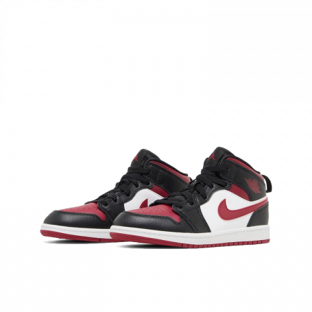 Air Jordan 1 Mid Bred Toe (PS) (Kids)