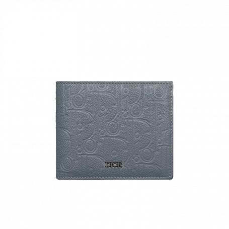 Dior Bifold Wallet Gravity Leather Deep Gray