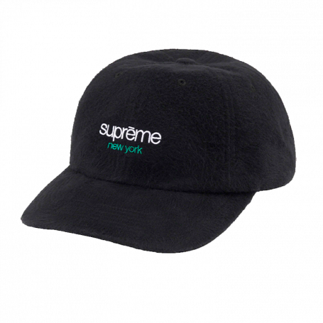 Supreme Washed Flannel 6-Panel Black