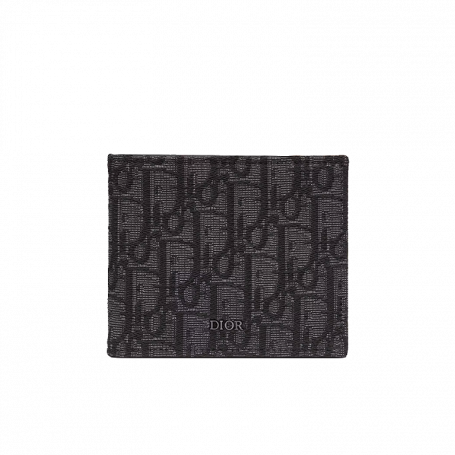 Dior Wallet Black Dior Oblique Jacquard