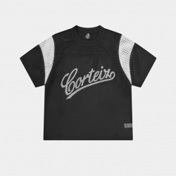 Футболка джерси Corteiz Open Mesh Panel Jersey Black White