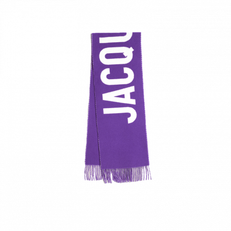 L'écharpe Jacquemus Fringe Logo Scarf Multi Purple