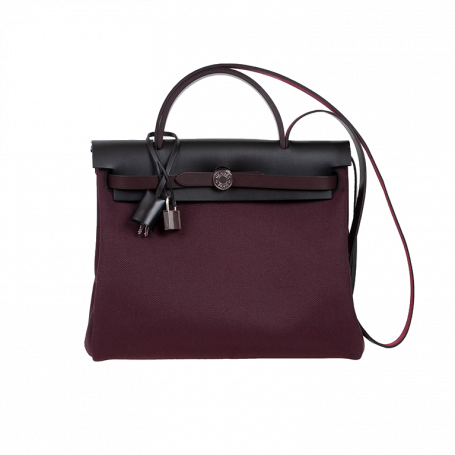 Hermès Herbag 31 Zip Quadricolore Toile Militaire