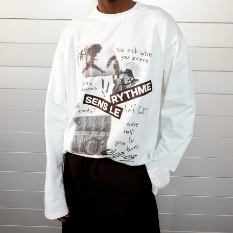 Лонгслив Sabe Sens Le Rythme White Long Sleeve