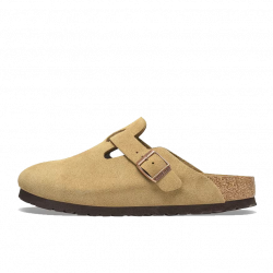 Сандали Birkenstock Boston Suede Leather Latte Cream