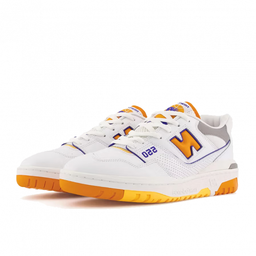 New Balance 550 White Vibrant Orange