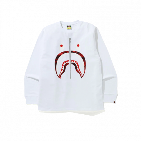 BAPE Shark L/S Tee (SS23) White/Red
