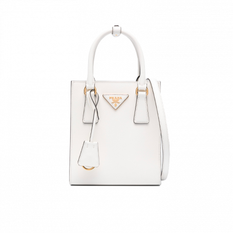 Prada Saffiano Leather Tote Bag White