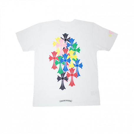 Chrome Hearts Multi Color Cross Cemetery T-shirt White