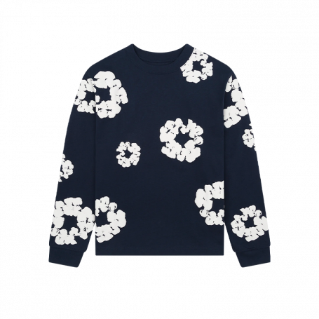 Лонгслив Denim Tears Long Sleeve Cotton Wreath Tee Navy