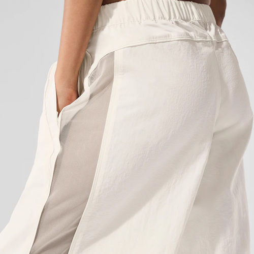 Alo Yoga High-Waist Origin Wide Leg Track Pant Ivory