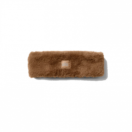 Alo Yoga Faux Fur Ear Warmers Toasted Almond