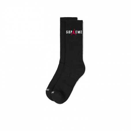 Supreme x Jordan Crew Socks (2 Pack) Black