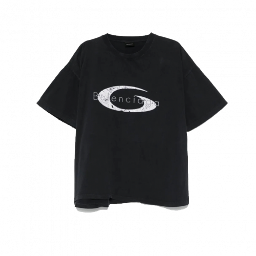 Футболка Balenciaga Loop Sports Icon Boxy T-Shirt Black