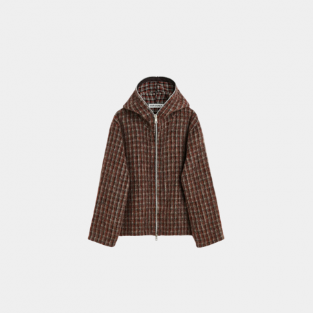 Зип-худи Our Legacy Full Zip Hood Boston Check Brown