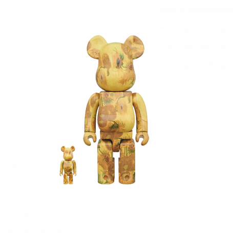 Bearbrick x Van Gogh Museum Sunflowers 100% & 400% Yellow