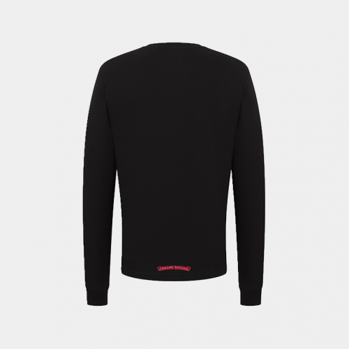 Лонгслив Chrome Hearts Pink Neck Logo Long-Sleeve Black