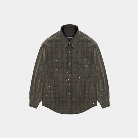 Рубашка MasonPrince Studded Oversized Shirt Washed Green