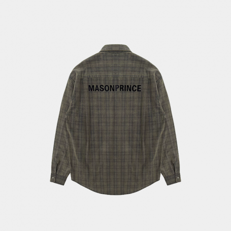 Рубашка MasonPrince Studded Oversized Shirt Washed Green