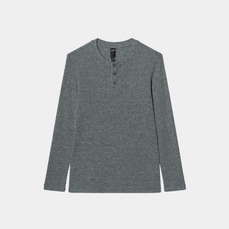 Лонгслив Chrome Hearts Thermal Embroidered Long Sleeve Henley Grey
