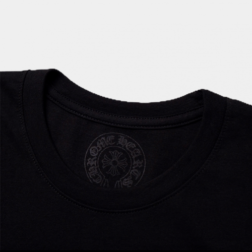 Футболка Chrome Hearts Pink Horse Shoe Logo Pocket T-Shirt Black