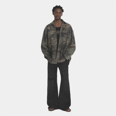 Рубашка MasonPrince Vintage Distressed Shirt Camo Green