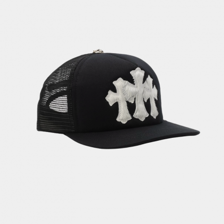 Бейсболка Chrome Hearts Cap White Cross Black