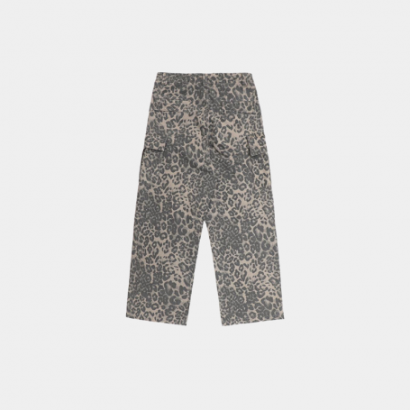Брюки MasonPrince Wide-Leg Cargo Pants Leopard Print Sand Grey
