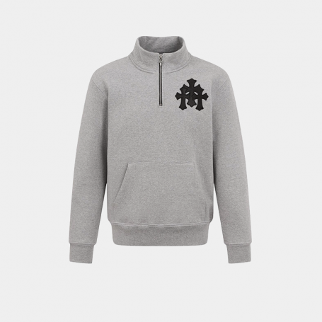 Анорак Chrome Hearts Quarter Zip Crewneck Grey