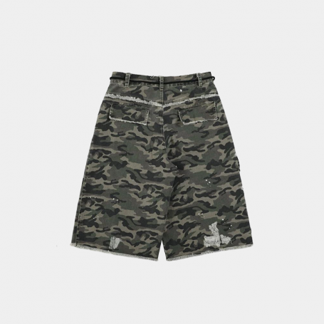 Шорты MoroMoro Cargo Distressed Shorts Military Green