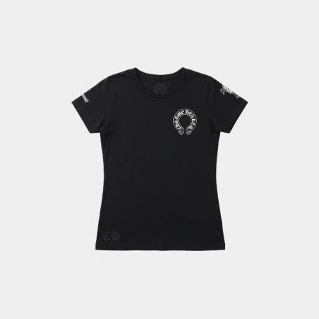 Футболка Chrome Hearts Horseshoe Double Cross Logo T-shirt Black