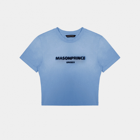 Футболка MasonPrince T-Shirt Crop Embroidered Logo Blue