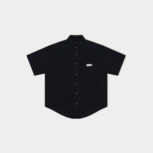 Рубашка MasonPrince Oversized Metal Label Short Sleeve Shirt Navy