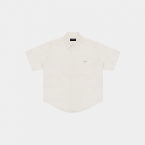 Рубашка MasonPrince Oversized Metal Label Short Sleeve Shirt White