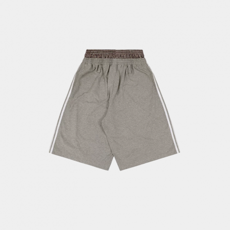 Шорты MasonPrince Layered Plaid Waistband Track Shorts Grey