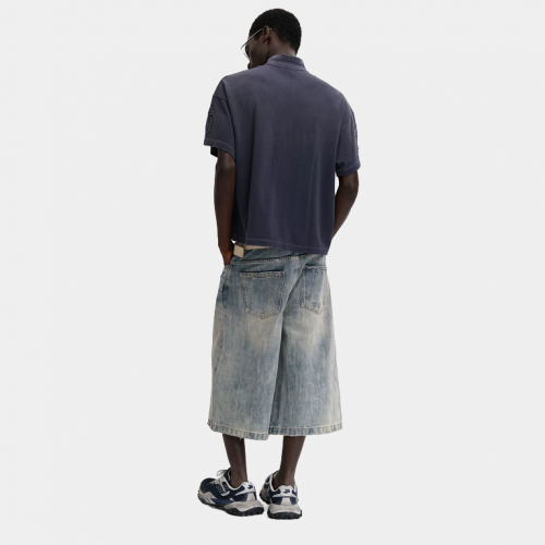 Шорты MasonPrince Vintage Wash Distressed Denim Shorts Blue