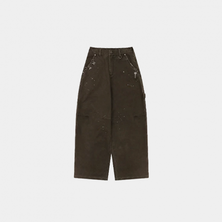 Шорты MasonPrince Paint Splatter Distressed Shorts Khaki