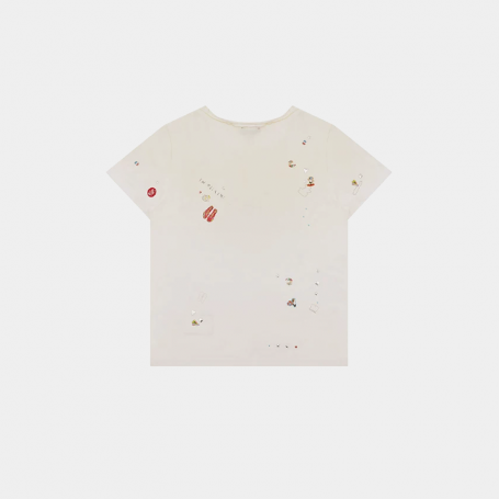 Футболка MasonPrince Resort Sea Turtle Expert Off-Shoulder T-Shirt White