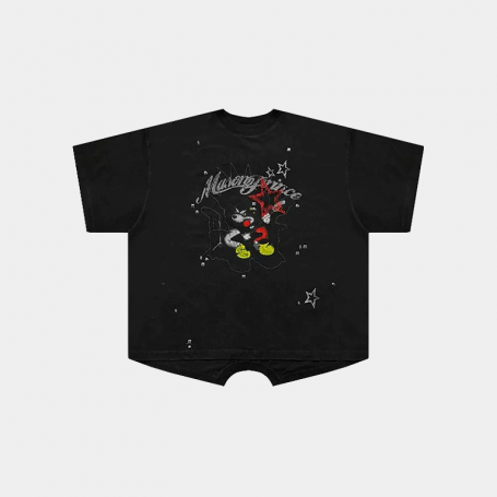 Футболка MasonPrince Grunge Rock Graphic Rhinestone T-Shirt Black