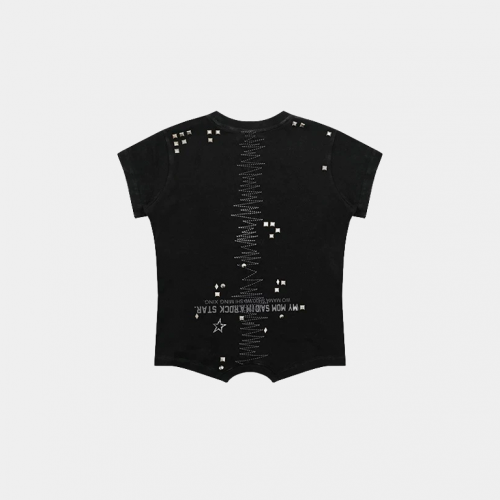 Футболка MasonPrince Grunge Rock Slim Fit Ringer T-Shirt Black