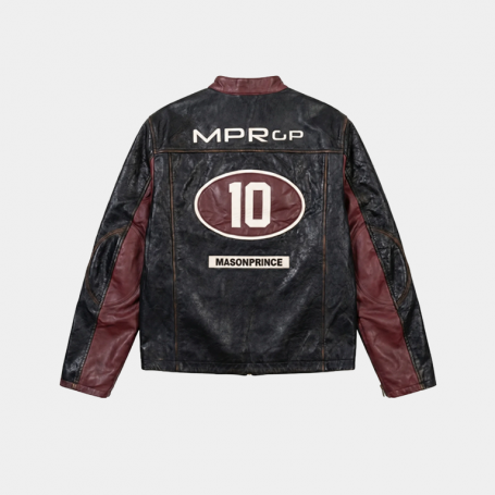 Куртка MasonPrince Vintage Racing Leather Jacket Black