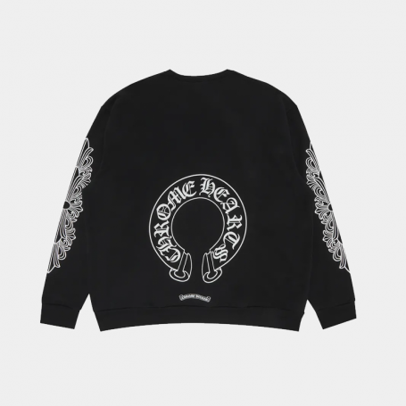 Свитшот Chrome Hearts Classic Logo Crewneck Black