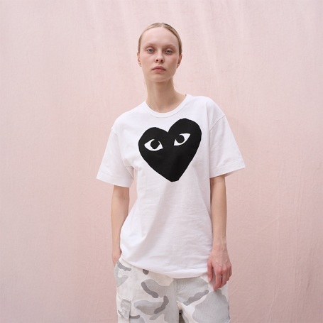 Футболка Comme des Garcons PLAY Play Black Heart T-Shirt White