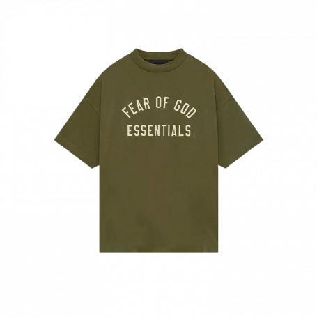 Футболка Fear of God Essentials Jersey Crewneck Tee Military