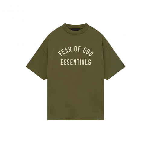 Футболка Fear of God Essentials Jersey Crewneck Tee Military