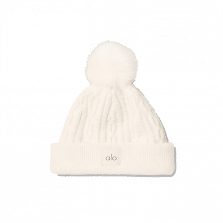 Alo Yoga Cable Knit Beanie Ivory