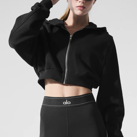 Зип-худи Alo Yoga Sweet Escape Zip Up Hoodie Black